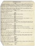 Lot of 12 Comedy Skits & Jokes Plus The Stooges' Tour Schedule, Comprising 56pp., Several Annotated by Moe -- Circa 1960s With Curly Joe -- Sizes Vary, Most 8.5'' x 11'' -- Very Good Condition